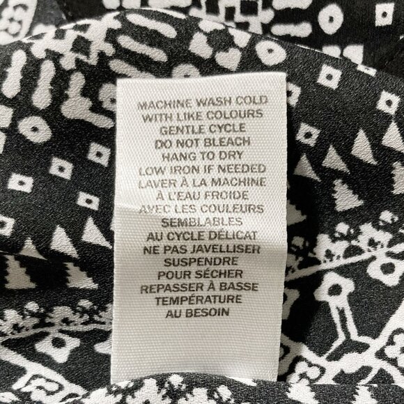 NORTHERN REFLECTIONS Black white sleeveless geometric tank top MEDIUM goth shirt - Picture 14 of 15